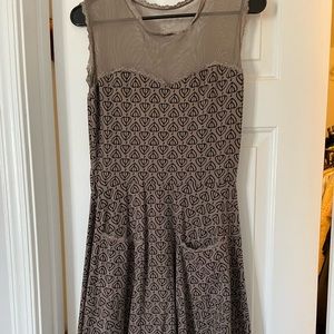 ModCloth Effie’s Heart Dress - Small (Black&Tan) Belt included.